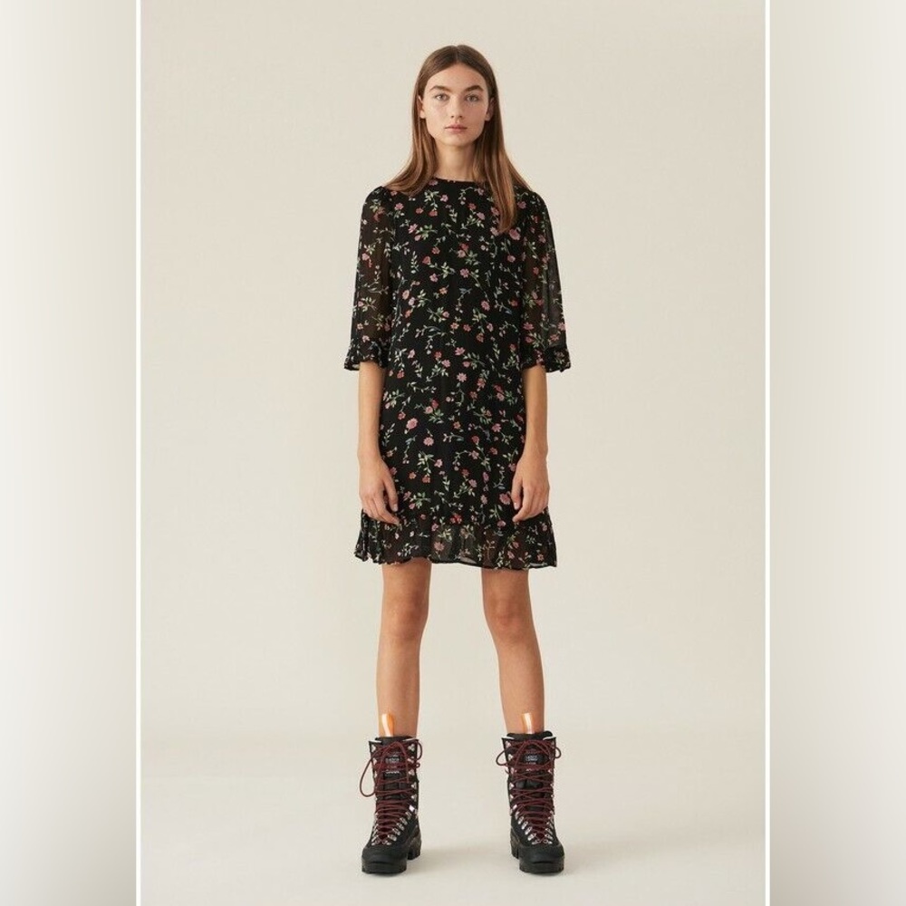 Ganni Printed mini dress